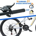 thumbnail image 4 of Ambifirner 26" Mountain Bike for Men, 21-Speed Commuter Bicycle with High-Strength Frame, Disc Brakes, Adjustable Seat & Comfort Grip Handle, Ideal for Road, Mountain & Urban All Terrain, 4 of 8