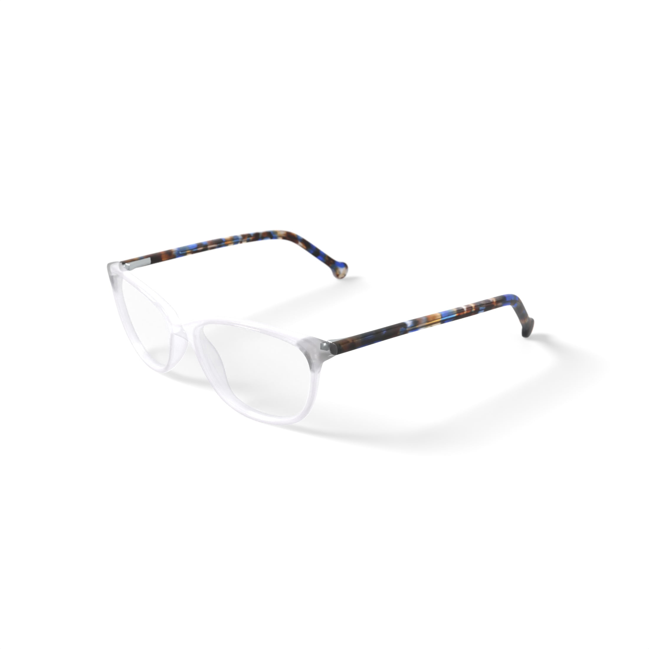 M America Women's MU216 Square Prescription Eyeglasses with Case, Crystal Tortoise