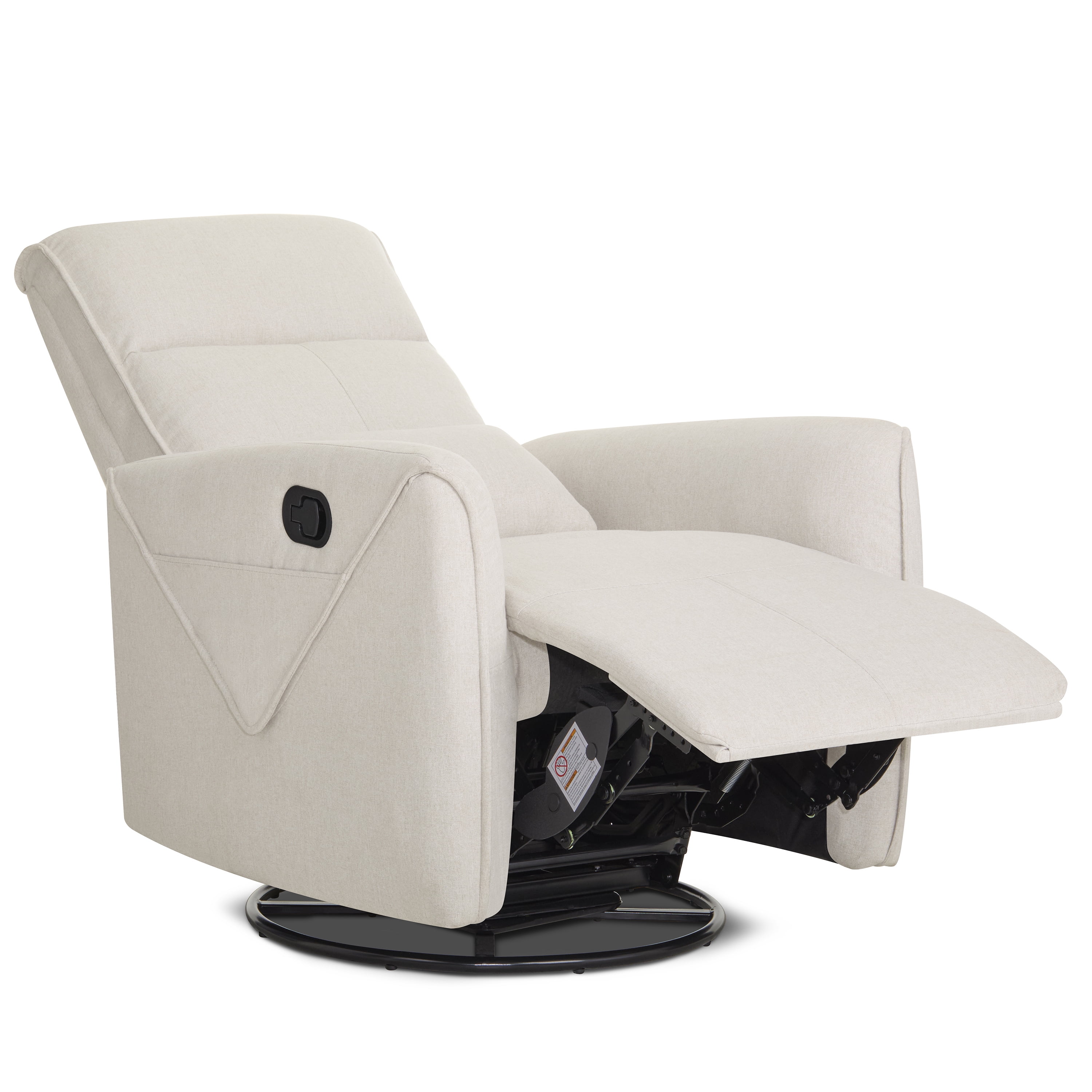 Evolur Slylas Manual Recline Glider, Light Sand