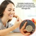 thumbnail image 3 of Shoreew Portable Pill Box Medicine Organizer with Sparkling Rhinestones Dustproof Compact Design Pill Tablet Storage Holder, 3 of 6