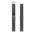 thumbnail image 3 of 22mm Universal Three Bead Stainless Steel Bracelet Solid Metal Replacement Watch Strap Band for Smart Wristbands and Timepieces, 3 of 9