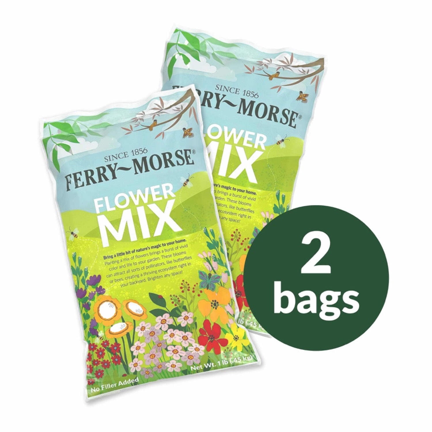 Ferry-Morse EcoEase Microclover and Fescue Low Maintenance Ground Cover Grass Seed Mix, 2 lb.
