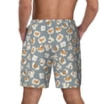 thumbnail image 4 of Daiia White Popcorn Mens Swim Trunks Swim Shorts Quick Dry Swim Shorts with Mesh Lining Pockets-3X-Large, 4 of 9