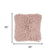 thumbnail image 3 of 20" Pale Pink Soft Nubby Shag Throw Pillow, 3 of 10