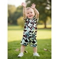 thumbnail image 4 of Toddler Baby Girl Boy Satin Summer Pajamas Set Camouflage Print Short Sleeve Button-Down Pajamas Top Pants Kids 2Pcs Loungwear Sleepwear Pjs, 4 of 9