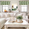 thumbnail image 4 of Floral Window Valance for Kitchen, Sage Green Leaves Plants Branches Rod Pocket Short Curtain for Small Windows, Light Filtering Decorative Valance, 60 x 14 Inch, 1 Panel, 4 of 9