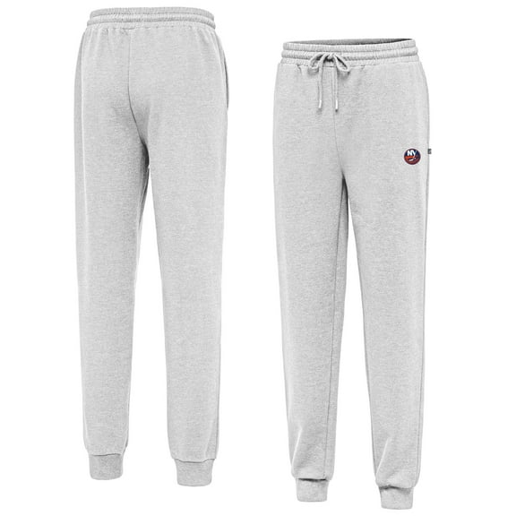 Men's Antigua Heather Gray New York Islanders Idol Jogger Pants
