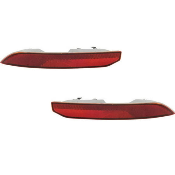 For Jeep Grand Cherokee 2022 2023 2024 Bumper Reflector Driver and Passenger Side | Pair | Rear | Red Housing | Replacement For CH1184111, CH1185111 | 68408779AB, 68408778AB
