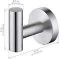 thumbnail image 4 of 304 Stainless Steel Towel Hook Bathroom Bathrobe Hook Single Coat Hook Hotel Metal 2PCS, 4 of 6