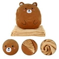 thumbnail image 1 of BESTYASH Pillow Y Blanket Para Aire Acondicionado Con Forma Adorable Para Hogar Marrón, 1 of 6