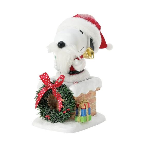 Department 56 Possible Dreams Snoopy on the Rooftop Christmas Multicolor Figurine 8in H