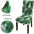 thumbnail image 4 of Tropical Floral Dining Room Chair Covers Set of 4 Tropical Leaves Jungle Seamless Watercolor Floral Pattern Parson Chair Slipcover Removable Washable Chair Protector for Home,Restaurant, 4 of 4