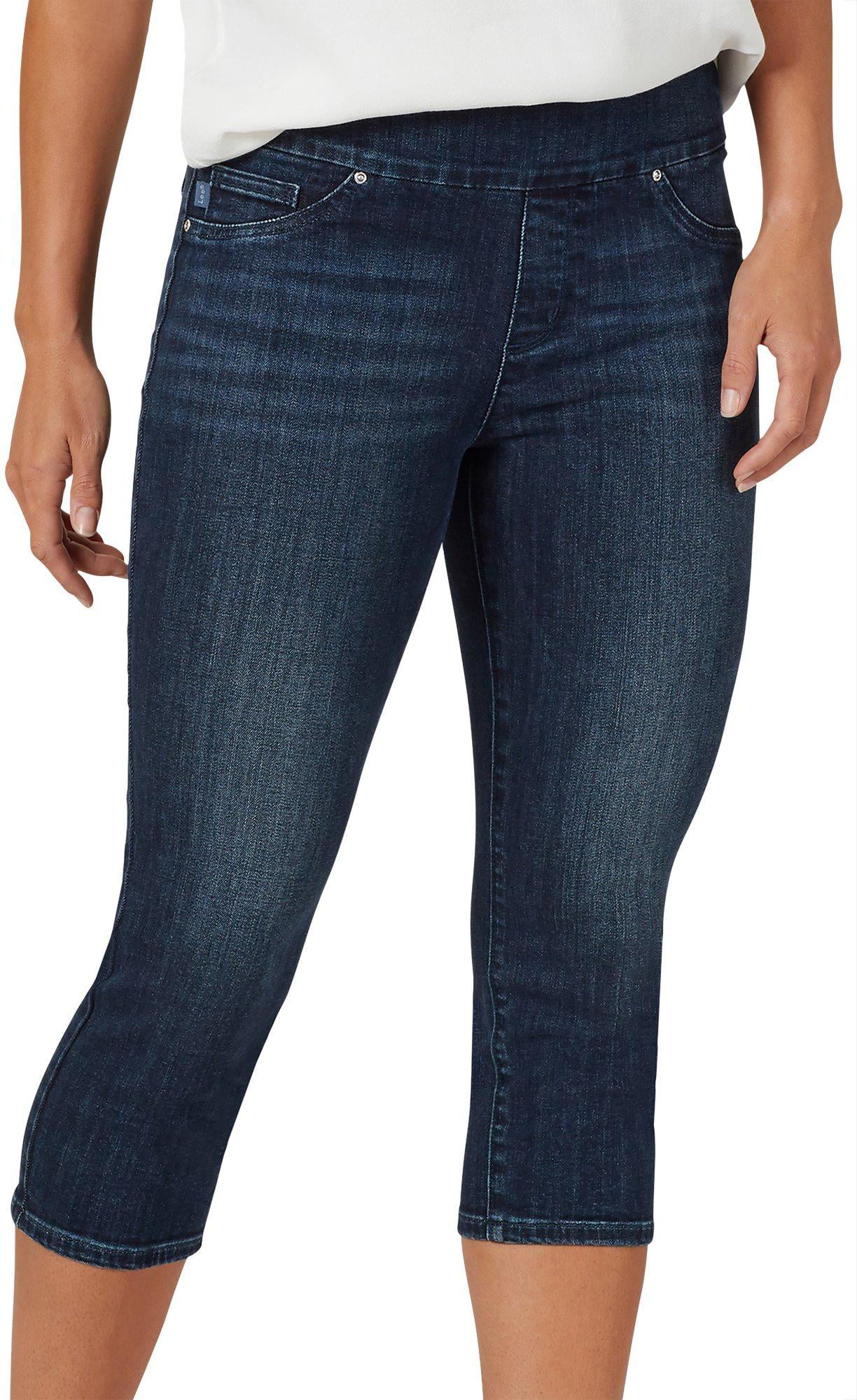 Woman Within Plus Med 14-16  Wide Leg Capris in stretch knit  Royal MSRP $25.