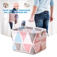 thumbnail image 4 of BESEW7 Shelf Storage Boxes Foldable, Cotton Linen Basket for Bedroom Laundry, Closet Pantry Organizers and Storage Bathroom Decor Drawer Organizer Colorful Triangle, 4 of 7