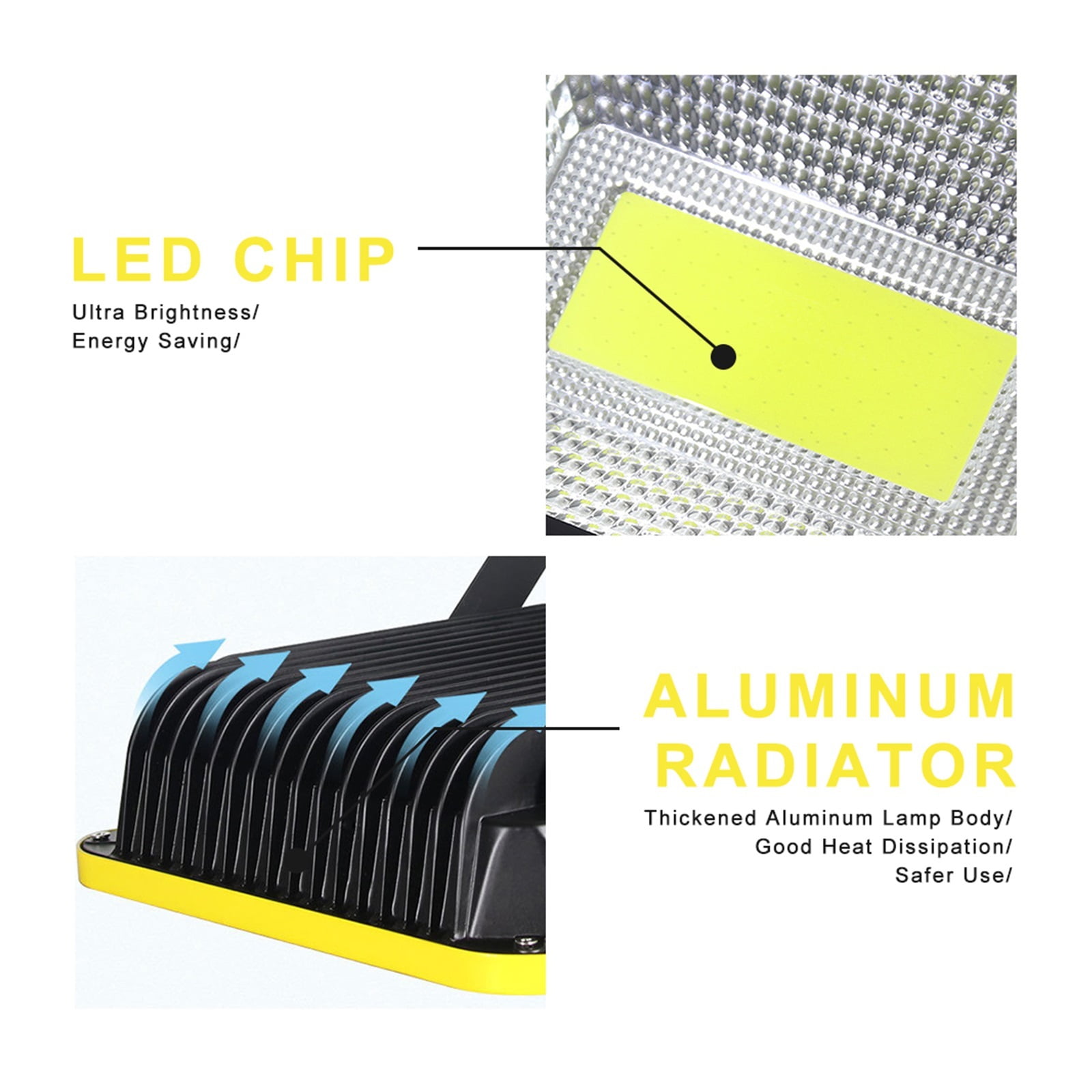 LED Flood Light 30W 50W 100W 150W 200W COB Floodlight IP65 Waterproof Ultra Brightness LED Spotlights Outside Lamp ,Power Saving