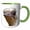 Green/White, variant on 3drose, Beautiful Artistic Grumpy Ostrich Vector Cut Out, 11oz Magic Transforming Mug