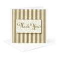 thumbnail image 5 of 3drose, Lovely Golden Stripes with White Linen Look Thank You Sentiment, 12 Greeting Cards with Envelopes, 5 of 7