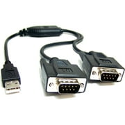Micro Connectors Dual USB to DB9 Serial Adapter