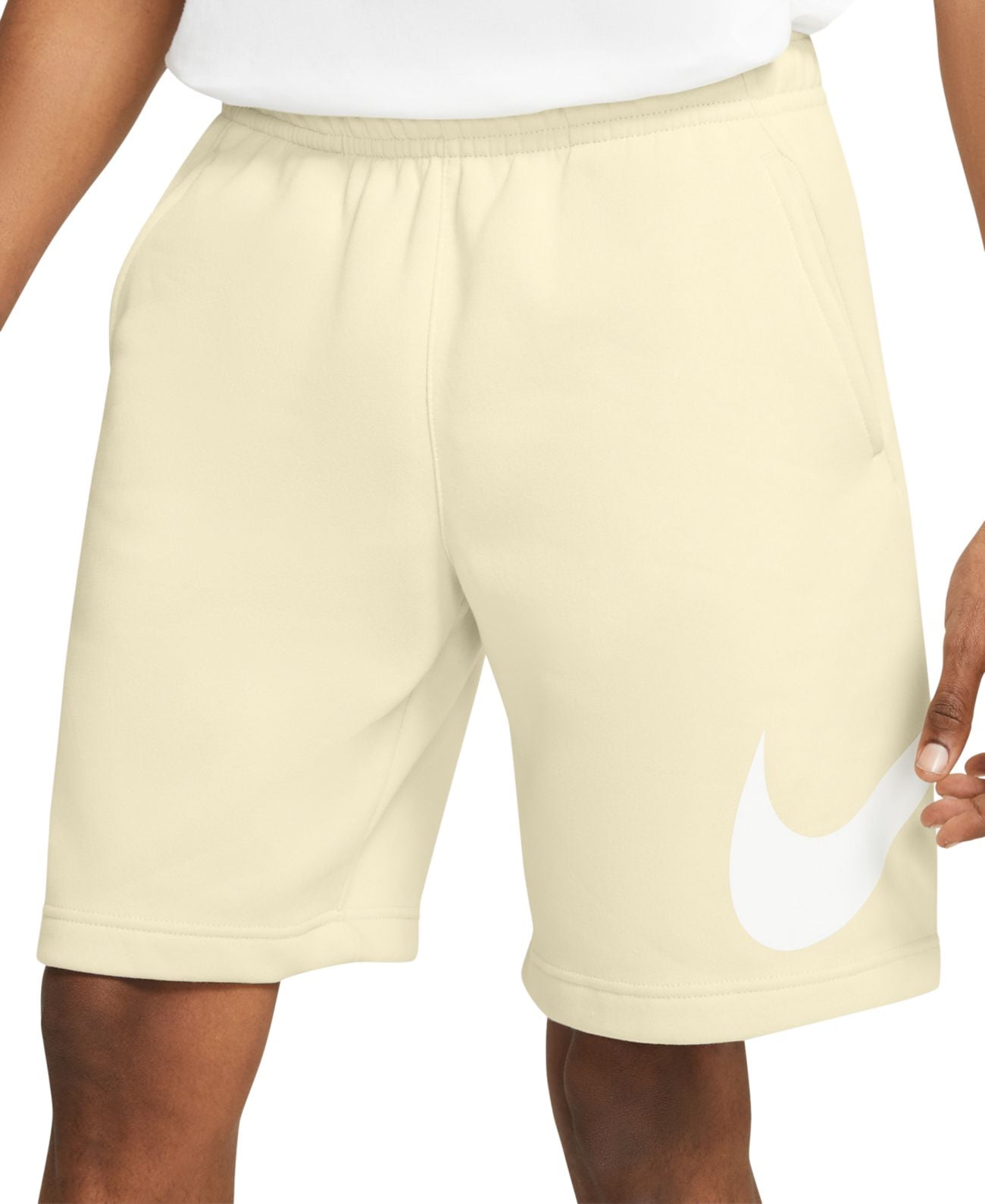 Nike Mens Sportswear Club Fleece Logo Shorts,Coconut Milk,Large