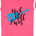 thumbnail image 4 of Inktastic Rock and Roll Lives with Blue Guitar Boys or Girls Baby Bodysuit, 4 of 5