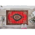 thumbnail image 6 of Anti-Slip Carpet Rug, Medallion Rug, Antique Style Rug, Vintage Style Rug, Dining Room Rug, Brown Rug, Salon Decor Rug, Red Rug, Turkish Rug, 2'x3' - 60x90 cm, 6 of 8