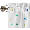thumbnail image 5 of Kitchen Curtain 2 Panels Tiers Curtains 36 Inch Length, Colorful Polka Dot Curtains Rod Pocket Curtains Window Drapes Treatment Window Cafe Curtains Watercolor Color Ombre, 5 of 5