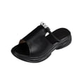 thumbnail image 3 of BRGZLK Orthopedic Wedge Sandals For Women Versatile Solid Color Casual Strappy Slip On Sandals Beach Boho Sandals Trendy and Comfortable Slippers Outdoor Shoes, 3 of 7