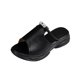 thumbnail image 1 of Negro Correa de Tobillo Tacones Tacón Cuña Color Sólido Malla Embellecido Más Tamaño Hueco-Fuera Peep Toe Zapatos Estilo Primavera / Verano Zapatillas de Moda Y Cómodas Zapatillas de Caminar de las M, 1 of 9