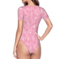 thumbnail image 4 of Easygdp Breast Cancer Awareness Women'S Waist-Cinching Short-Sleeved Onesie, Olastic Onesiet,Snaps At Bottom,Easy To Put On And Take Off - Small, 4 of 9