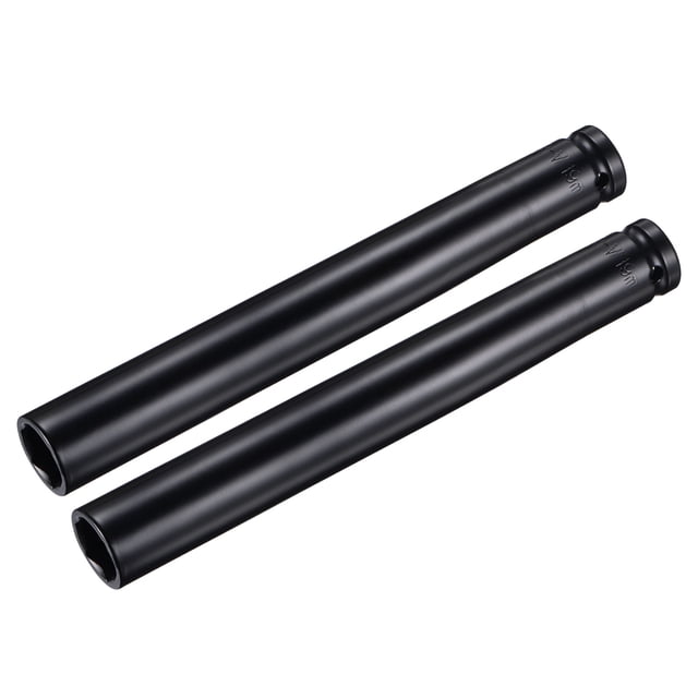 Unique Bargains 1/2' Drive by 19mm Deep Impact Socket, Heat-Treated CR-V Steel 8' Length, 6-Point Metric Sizes 2 Pack