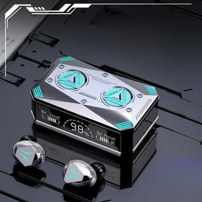 Bluetooth Headphones Wireless Earbuds 80hrs Playtime Wireless Charging Case Digital Display Sports Ear Buds with Earhook Deep Bass IPX7 Waterproof Over-Ear Earphones for TV Phone Laptop,Black