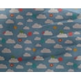 thumbnail image 4 of oneOone Georgette Viscose Fabric Insect|Balloon & Clouds Nature Print Sewing Fabric BTY 42 Inch Wide, 4 of 4