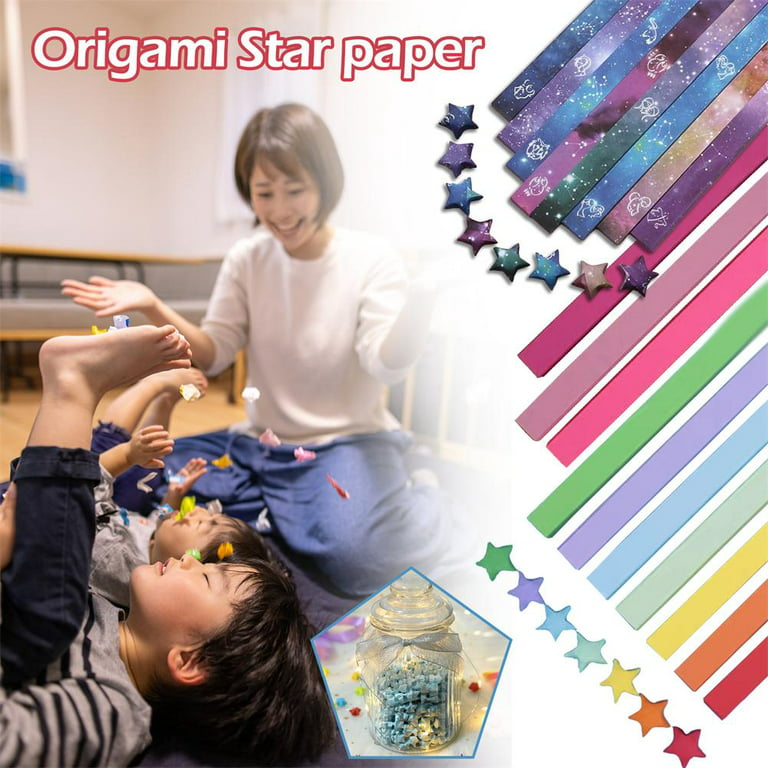 240pcs Origami Lucky Star Paper Strips Folding Paper Ribbons Colors Fad.aEN