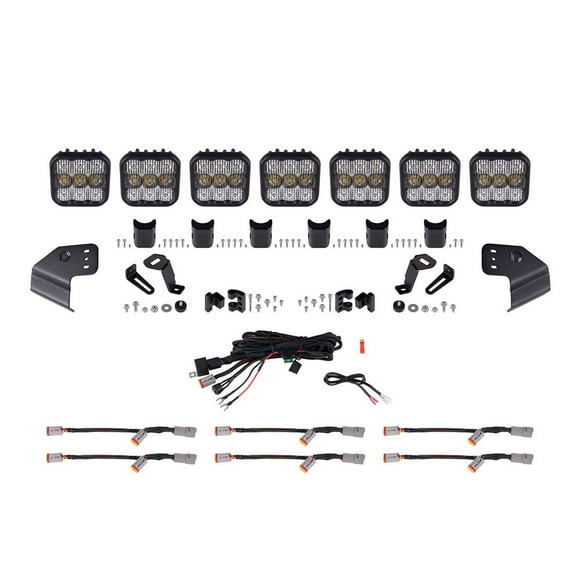 Fits 2021-2024 Ford Bronco Diode Dynamics Light Bar DD7232 Stage Series; LED Bulb; 37.5 Inch Length; White; Driving And Flood Combo Beam; 4800 Raw Lumens; Polycarbonate Lens; Black Housing