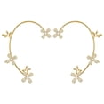 thumbnail image 2 of Héliisoer Femmes Mode Diamant Fleurs Boucles d'Oreilles Clip Boucles d'Oreilles 2PC, 2 of 9