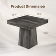thumbnail image 5 of DRLOVELY 31.5" Square Dining Table for 4, Modern Wood Kitchen Table with Pedestal Base, 3.93" Thick Top, Black, 5 of 10