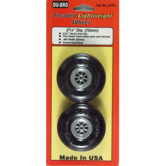 Dubro Products Treaded Lite Wheels2-3/4 DUB275TL Wheels Gear Retracts & Accys