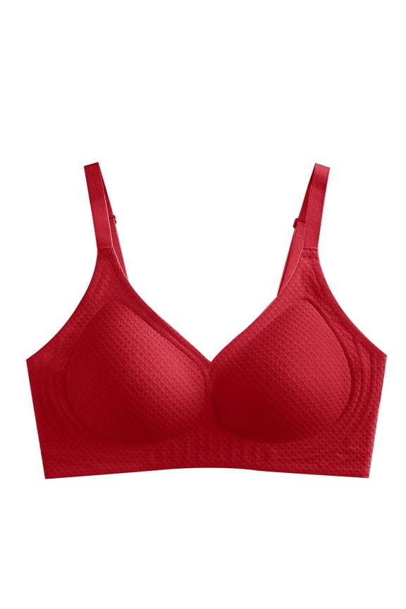 Bras for Women Solid Color Wireless Seamless Invisible Open Back Push Up Racerback Daily Bra for Versatile Styling Bras for Women