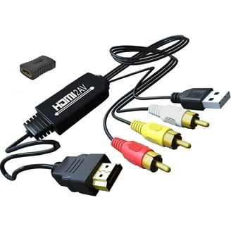 RCA to HDMI Converter, Composite to HDMI Adapter, Male AV to HDMI