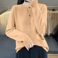thumbnail image 5 of SeekIslan Women's Sweaters with Button Down Crew Neck Long Sleeve Pockets Knit Cardigan, 5 of 5