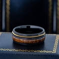 thumbnail image 3 of 8mm Men's Black Tungsten Wedding Band, Barrel & Guitar String Inlay Anniversary Ring - TN1155WAs10, 3 of 4