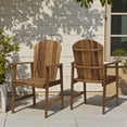 thumbnail image 2 of Tcbosik Set of 2 Modern Armchairs, Adirondack Dining Chair, Weather-Resistant Lounge Chair, Wood Chair for Patio, Garden, Backyard, Natural, 2 of 10