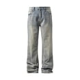 thumbnail image 4 of Juslio Mens Denim Straight Jeans Pocket Casual High Waist Blue Jeans, 4 of 9