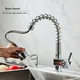 Spring Kitchen Faucet, Brass SingleHandle PullOut Hot and Cold Water