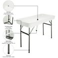 thumbnail image 3 of VINGLI 4 Foot Ice Chest Water Coolers with Foldable Table, White, 3 of 7