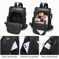 thumbnail image 3 of Mochila Mujer Moda Oxford Impermeable correas hombro moda NEGRO Oxford mochila, casual, dama, 3 of 6