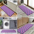thumbnail image 6 of Pink Purple Checkered Pattern Kitchen Rug Mat,Kitchen Runner Rugs Non Skid Washable,Decorative Kitchen Floor Mats for Kitchen,Sink,Laundry,17"x47.2", 6 of 7