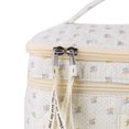 thumbnail image 4 of 2PCS Estética Linda Bolso de Maquillaje Floral Kawaii Bolso de Aseo de Algodón para Mujeres Niñas, 4 of 8
