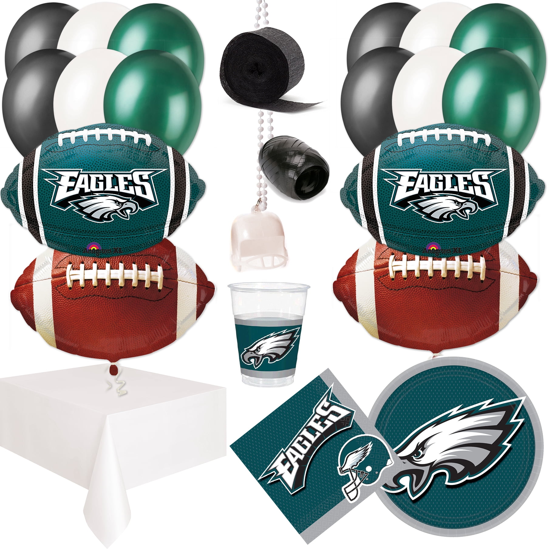 Philadelphia Eagles Game Day Decoration Pack, 52pc, 8 Guests, Green