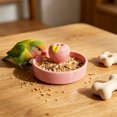 thumbnail image 5 of Yhmxh Ceramic Bird Feeding Bowl, Cute Bird Food Dish, Splatter Proof Parrot Cockatiel Feeder Dish, Heavy Base Ceramic Bird Feed Bowl for Small Medium Parrots Pet Bird Cage Daily Feeding Supplies, 5 of 6